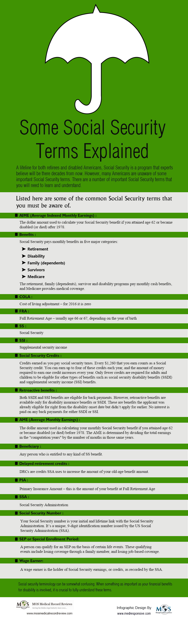 Some Social Security Terms Explained