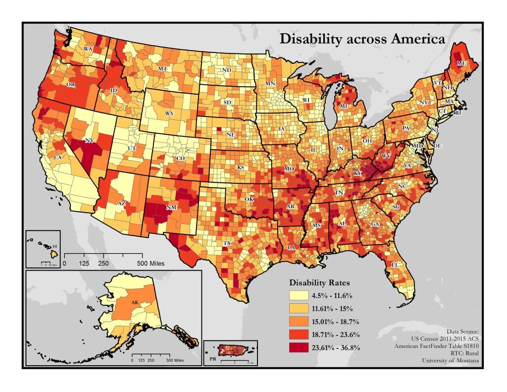 Why Disability Rates Are Much Higher in Rural America