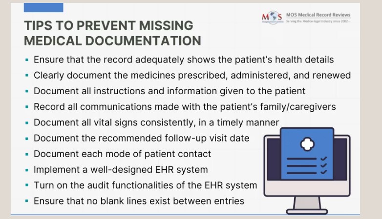 Missing Medical Documentation