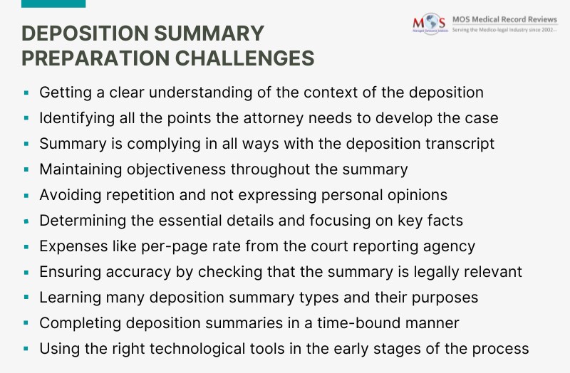 Deposition Summary