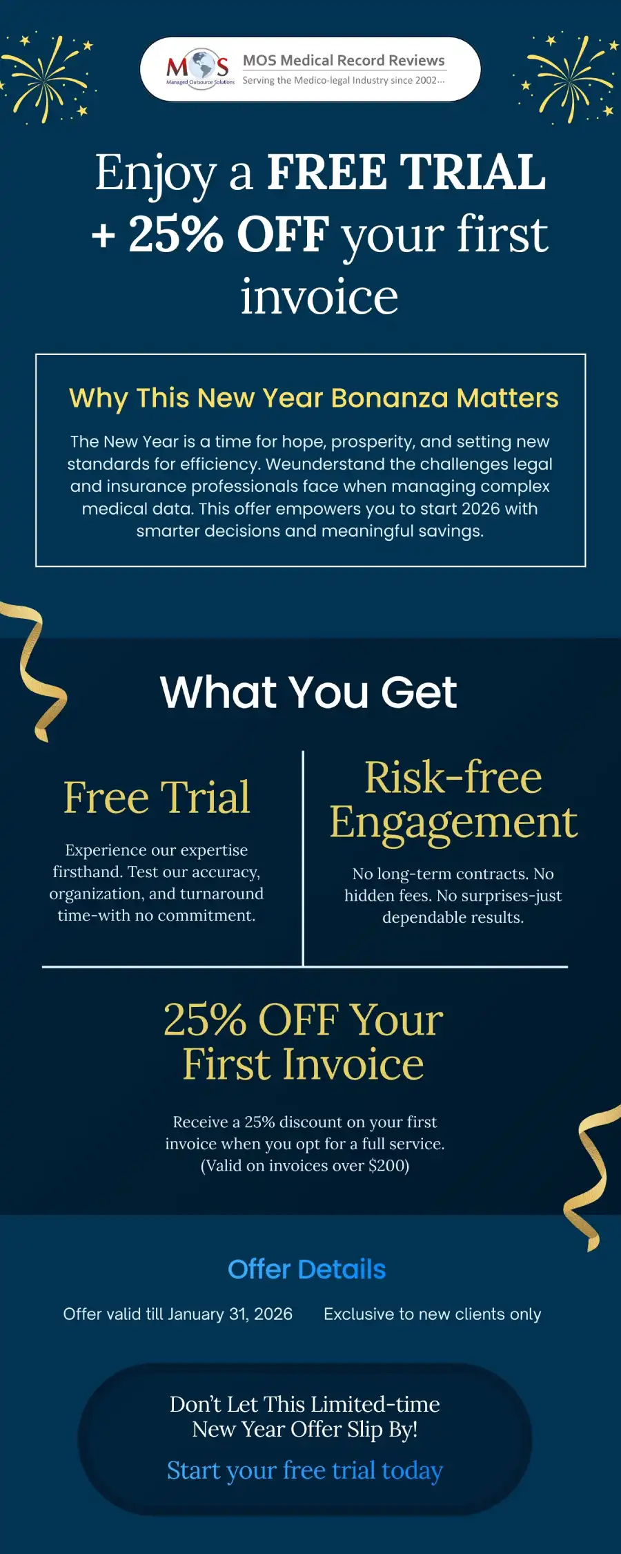 Free Trial* + 25% OFF Your First Invoice!**for New Clients